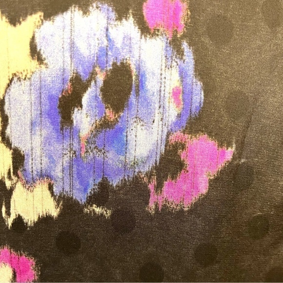 Topshop Floral Overlay Flowy Sheath Dress with Slight High/Low Hem - Picture 11 of 13